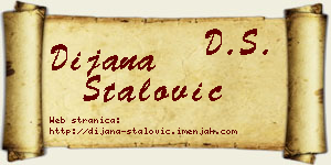 Dijana Stalović vizit kartica